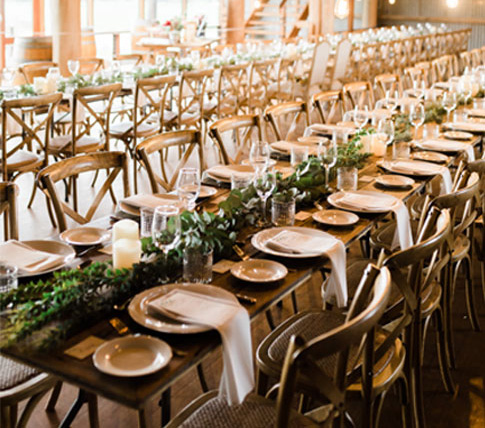 Wedding table setting.
